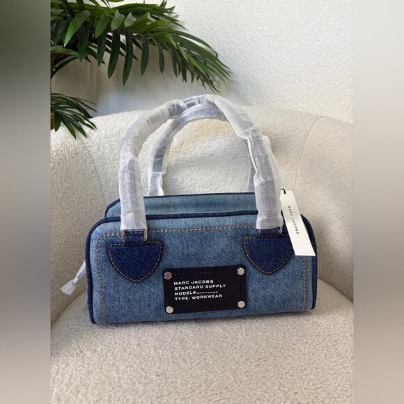 Marc Jacobs Blue Denim Satchel Bag NWT - Picture 2 of 7